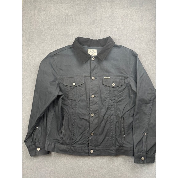 Iron and Resin Other - Iron & Resin Freedom Riders Black Canvas Corduroy Trucker Jacket Mens XXL USA